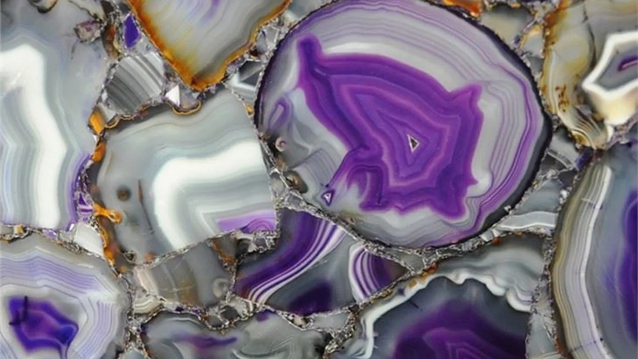 Amethyst polished natural stone surface