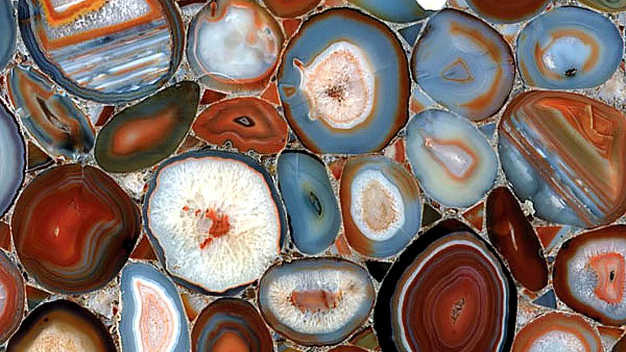 Colorful Agate polished natural stone surface