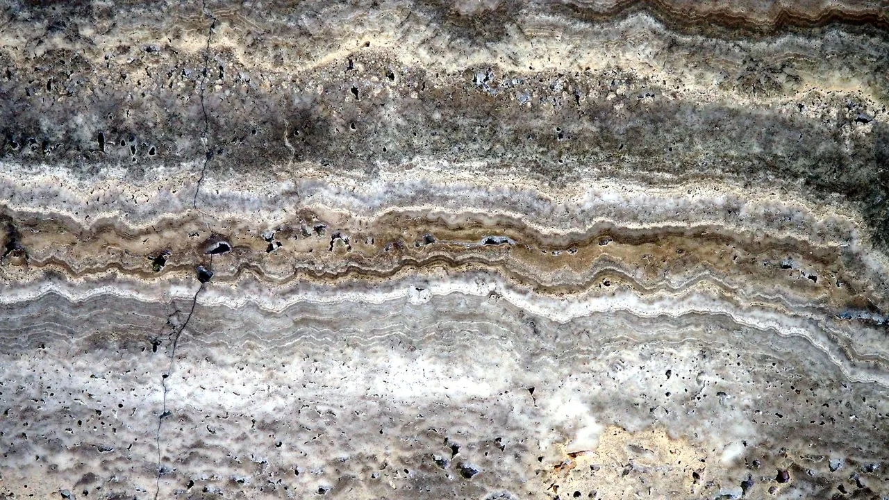 Gray Travertine natural stone veneer swatch
