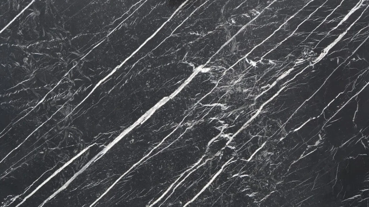Nero Marquina/Honed natural stone veneer swatch