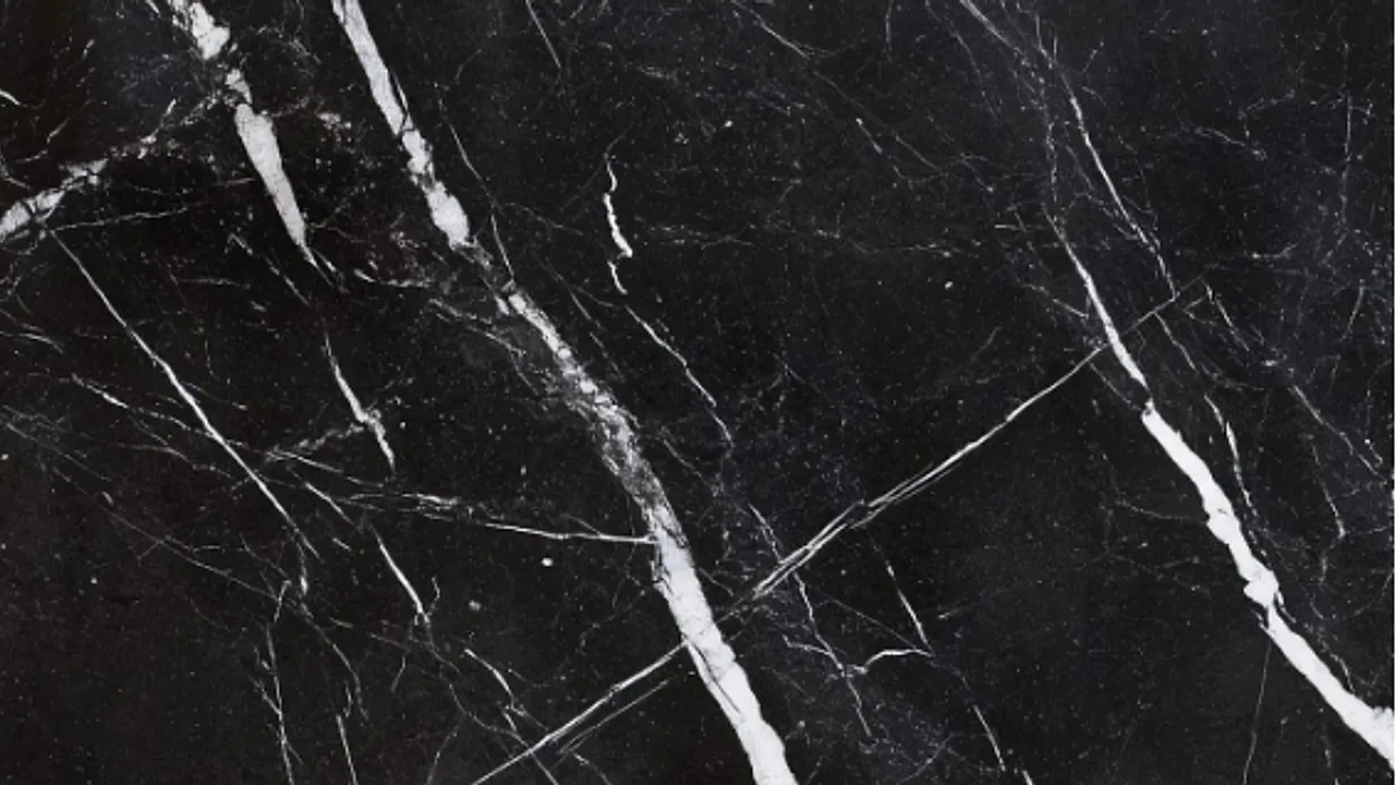 Nero Marquina natural stone veneer swatch