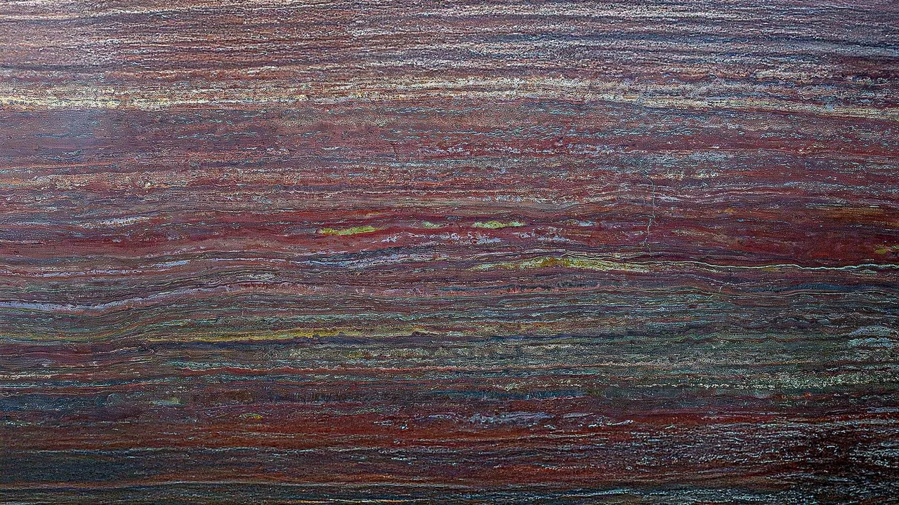 Red Travertine natural stone veneer swatch