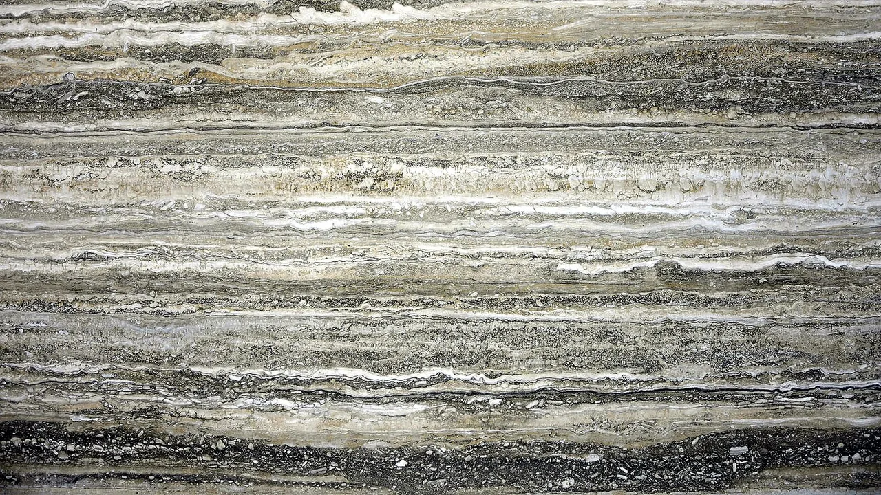 Silver Travertine natural stone veneer swatch