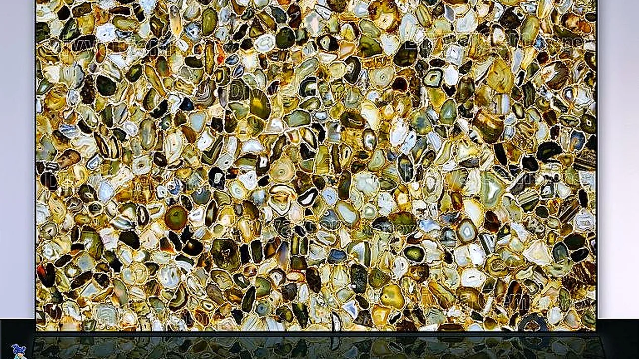 Yellow Agate polished natural stone surface